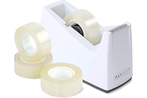 Rapesco 1620 Dévidoir de Ruban 300 avec 4 Rouleaux, Blanc