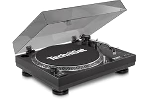 TechniSat TECHNIPLAYER LP 300 - Profi-USB-DJ-Plattenspieler (mit Scratch-Funktion und Digitalisierungsfunktion, Drehzahl: 33/45 U/min, Quarzgesteuerter Direktantrieb) schwarz