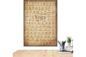 lencyotool Yoga Poses Poster Exercise Posters Oil Canvas Home Workout Poster Yoga Art Asanas Background Wall Decoration For Home Gym Yoga Room Decor Exercise Fitness Accessories
