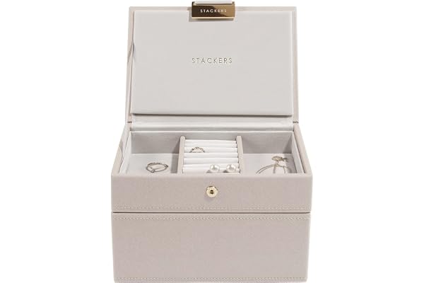 Stackers mini boîte à bijoux en taupe