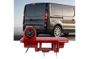 SIXWIN 720P backkamera med bromsljus, bil bakkamera för Renault Trafic/Opel Vivaro 2014,140° vidvinkel, IP67 vattentät, mörke