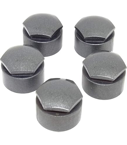 Genuine Audi Q7 2006-2015 19mm Wheel Nut Bolt Covers (Set Of 5) – Grey Plastic