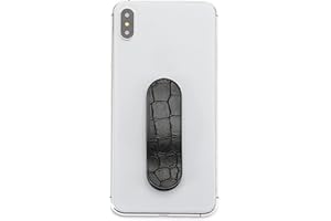 MOMOSTICK - L'original! Support pour téléphone Portable et poignée pour Smartphones et tablettes– téléphone Portable Bague pour iPhone Samsung Huawei (Série Crocodile - Noir)