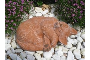 STEINFIGUREN SPICKER Steinfigur Katze, 130/3 Gartenfigur Steinguss Tierfigur Terrakotta Patina