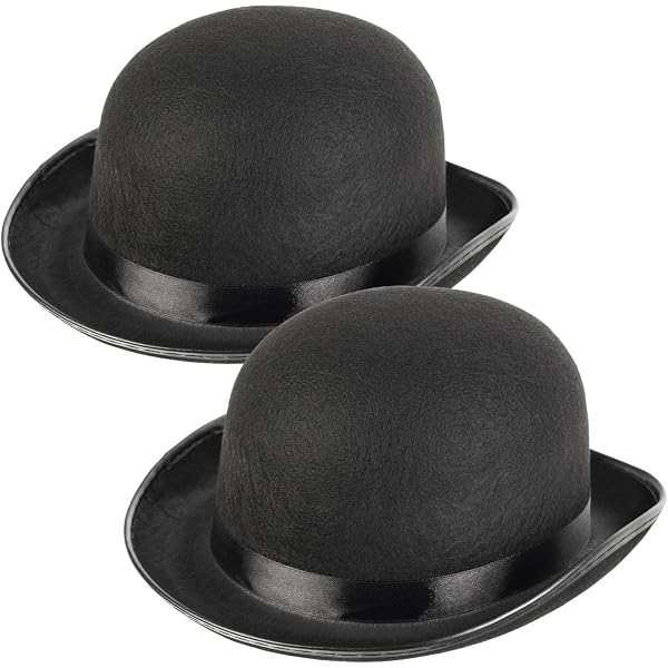 Chapeau Melon En Feutre 100% Laine Fiebig - Fabriqué En Italie, Uni, Taille Unique - Homme Et Femme