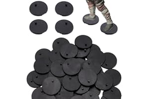 FINGERINSPIRE 50 bases de plástico negro de 31,5 mm, soporte de exhibición con clavijas, soportes para figuras de acción, bases redondas de plástico, soportes de exhibición de figuras para la mayoría