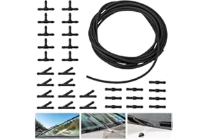 NAKUTITA 5m Scheibenwaschanlage Schlauch mit 30 Stücke Schlauchverbinder, Wischwasserschlauch Reparaturset, Automotive Schlauch Gummi Wischwasserschlauch, Universal Wischwasserschlauch Spritzwasserschlauch