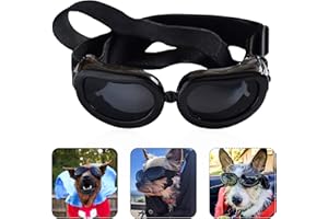 YISKY Gafas de Perro Mascotas, Gafas de Sol para Perros, Ajustables para Gafas Perros, Gafas Perros Protección UV, con Protección Impermeables, Cortavientos y con Efecto Antivaho
