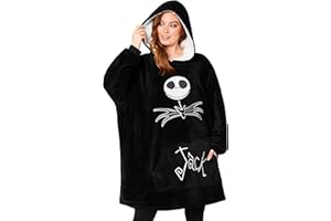 Disney Sweats à Capuche Femme, Pull Plaid Femme, Pull Poncho Oversize en Polaire Stitch Taille Unique