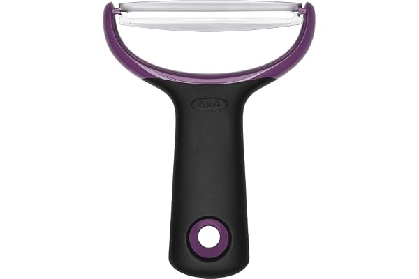 OXO Good Grips – Éplucheur de préparation pour grands légumes - Économe à légumes en inox - Noir et violet