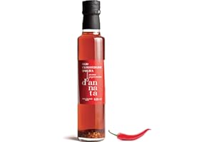 Condimento A Base Di Olio Extravergine Di Oliva Aromatizzato Al Peperoncino Piccante "D'annata Azienda Agricola " ; N. 1 Bottiglia Dorica 250 Ml 100% Italiano