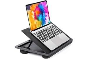 HUANUO Support d'Ordinateur Portable avec Coussin - Réglable de manière avec 8 Angles, Supporte Notebook, Tablette de 15,6" maximaux, Table de Plateau & Adapté aux Voyages, au Travail, à la Maison…