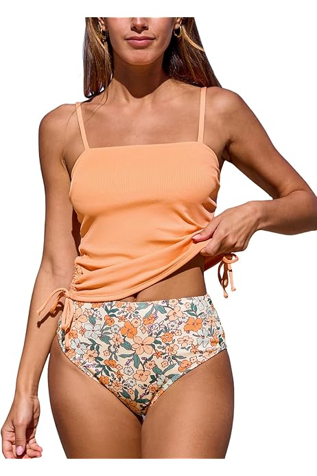 Tankini Blanche Porte Haut De Maillot De Bain Tankini Imprimu00e9