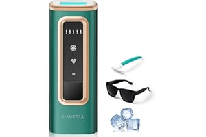 HAUTALL IPL Laser Hair Removal Device for Women and Men, 3-in-1 Functions HR/SC/RA, Sapphire Ice-Cooling System, Nearly Painless & Long-Lasting Result, 999,900 Flashes for Body, Face, Legs, Arms, Bikini Line