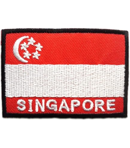 Singaporese patch / patch Singaporese vlag / opstrijken of naaien - België