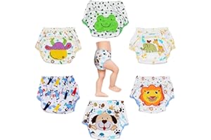 HaimoBurg Confezione da 6 Impermeabili Cotone Mutandine di Apprendimento per Bambino