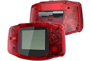 eXtremeRate IPS Ready Upgraded Carcasa para Gameboy Advance Funda Protector Placa Cubierta con Botones para GBA-Compatible con IPS & LCD Estándar-NO Incluye Consola & Pantalla IPS(Transparente Rojo)