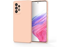 Yisica Funda para Samsung Galaxy A53 5G, Funda de Silicona con Diseño Especial de Borde Recto, Protección Completa para Samsung A53 5G, Rosa