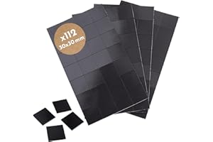 WINTEX Piastre magnetiche autoadesive forti – 112 calamite 30 x 30 mm ritagliabili – Magneti piatti adatti per incollare foto o immagini o incollare alla lavagna, 30 x 30 x 2 mm