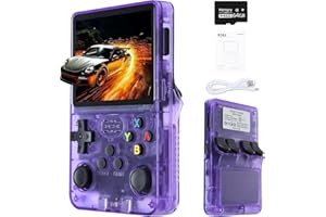 GENZO Consola Retro Portatil R36S con 15000 Juegos - Mini Consola Portatil con Juegos de PS1, PSP, N64, NDS, SuperN, GameB, GBA, NeoG, etc. Pantall HD IPS de 3.5 640*480 - Quad Core 1,6 GHz y RAM 1GB