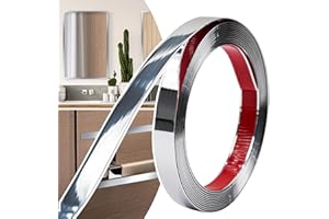 JSIWOTH Moulure Décorative Autoadhésive Flexible – 20mm x 6M Baguette de Finition pour Portes, Fenêtres, Miroirs, Murs, Plafonds, Sols, Armoires, Carreaux et Bordures