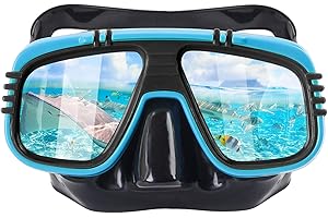 PORUPAEL Maska do nurkowania dla dorosłych maska do nurkowania gogle pływackie z osłoną nosa przeciwmgielne odporne na uderzenia soczewki pływackie gogle do nurkowania wodoodporna silikonowa maska do