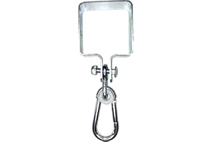 Sunload Manschettenhaken mit Karabiner verzinkt, Schaukelhaken für Balken oder Kanthölzer, 2er Set (90x90 mm)