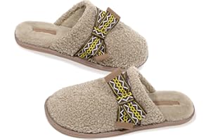 Wostock Zapatillas de Casa Pantuflas Mujer Invierno Memoria Anti-Deslizante Cómoda Chicas Huéspedes Interior Exterior