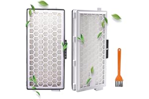 KIGNIOTE Lot de 2 Filtre Aspirateur pour Miele Complete C3 Active AirClean SF-HA 50 Filtre de Rechange pour Aspirateur Miele Compact C1 C2 Complete C2 S8340 Compatible avec S4, S5, S6, S8 Serie avec Brosse
