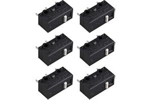 HALJIA, set di 6 micro interruttori D2FC-F-7N (10M) per mouse con micro interruttore, luce touch switch, microswitch compatibile con Logitech Razer Roccat SteelSeries Apple MS