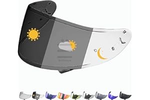 Everalo Compatible with Shoei xspirit 3 Visor - Nxr - Ryd - Z7 - Rf1200 - X14 - Cwr 1 - Cwr f - Helmet Visor Pinlock Ready - Nxr Visor Anti-Scratch and Anti-Fog (Photochromatic)