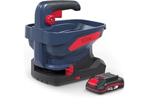 Güde Akku Universalstreuer GUS 18-201-05 (18 V, Li-Ion, 5 m Streubreite, 6 Geschwindigkeitsstufen, 8 Streumengenstufen, 6 Streubreitenwinkel, 3,3 Liter Fassungsverm., inkl. 2 Ah Akkupack & Ladegerät)
