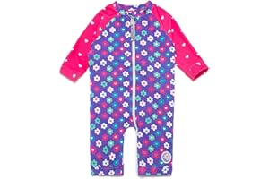Mazuliso Baby Bambina Costume da Bagno Intero UV con della Cerniera Lunga e Cappello