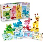 LEGO DUPLO Hayvan Yapma Oyunu Eğitici Oyuncak 10472 | 3 Yaş ve &Uuml;zeri &Ccedil;ocuklar i&ccedil;in Resimli Kartlar ve 8 Hayvan Fig&uuml;r&uuml; İ&ccedil;eren 