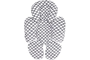 KAKIBLIN Infant Car Seat Insert, Baby Carseat Head & Body Support for Newborn, 2-in-1 Reversible Baby Seat Cushion, Soft Stroller Cushion Insert for Seats, Bouncer, Strollers, Swing (Cloud)