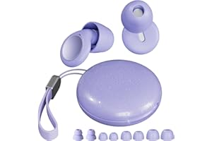 ODDROALLE Tapones Oidos Ruido Dormir 4 Filtros Ultra-Silenciosos, Eliminan Ronquidos/Ruido,Tapones Oidos Cancelacion de Ruido Lateral/Trabajo/Viaje Morado