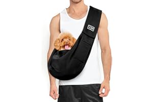 Classycoo Hundetrager für kleine Hund - Atmungsaktive Mesh Tasche für Haustier, Reise Katzen Tragetasche - Hundetragetasche mit Tasche, Integrierte Sicherheitsleine - für 8kg Haustier (Schwarz-1)