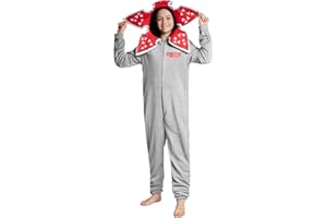 Stranger Things Pijama Niña - Pijama Niña Entero con Capucha 3D, Cierre Completo, Edad 9-15 Años, Regalo Navidad