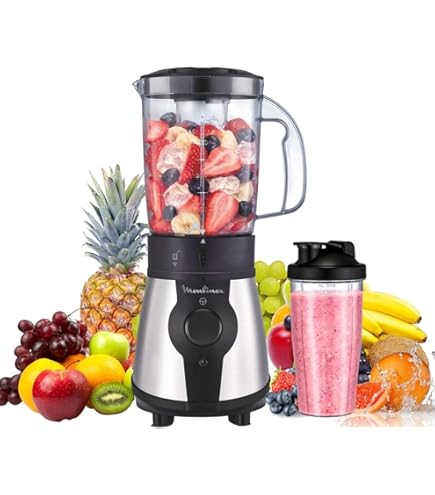 Oster Reverse Crush Counterforms Blender – 1000W, 6-Cup Glass Jar, 7 Speeds, All-Metal Drive – Brushed Stainless Steel