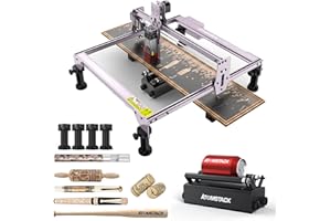 ATOMSTACK A5 PRO Laser Graviermaschine mit R3 Laser-Rotationswalze, 40W Laserschneidemaschine, CNC Graviermaschine mit komprimiertem Punkt, Lasergravur Maschine für Holz, Metall, Acryl