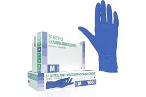 ‎SF MEDICAL PRODUCTS GMBH SF Nitrilhandschuhe M Violett – 100 Stück Einweghandschuhe, Einmalhandschuhe, Medizinische handschuhe, Puderfrei, Latexfrei, Handschuhe einweg zum Kochen, Putzen, für Medizin, Kosmetik, Haushalt
