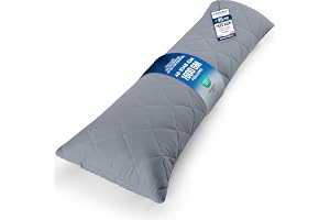 Utopia Bedding Quiltad kroppskudde 40×145 cm, grå | Kroppskudde, gravidkudde, för sidosovare, positioneringskudde för vardagl