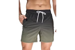 Arcweg Swimming Shorts Men with Mesh Lining Swim Shorts Quick Dry Mens Swimming Trunks with Zip Pockets Surf Swimming Beach