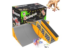 Aolieh Finger Skateboard und Rampe Zubehör Set-Fingerboard Skate Park Spielzeug Set-DIY Finger Skate Boarding Ultimate Sport Training Requisiten Spielzeug für Kinder