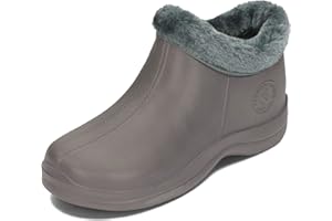 PLAME Damen EVA Stiefel Gefüttert Warme Gummistiefel Halbhohe Regenstiefel Gartenschuhe 36-41 EU