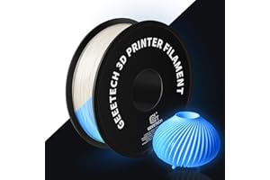 GEEETECH Filamento PLA 1.75mm, Brilla Azul en la oscuridad, filamento PLA para impresora 3D,Carrete 1 kg