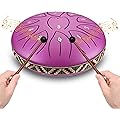 Steel Tongue Drums 6 Pouces 11 Tons Tambour à langue, D Key Instrument de Percussion avec livre de Musique Baguettes Touche et Sac Relax Drum Pour Méditation l'éducation Musicale