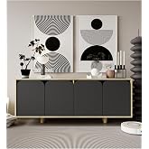 VM VERTEX MOBİLYA Lazio Bohem Ahşap Ayaklı Modern Konsol 180 Cm Safir Meşe-Antrasit Safir Meşe-Antrasit 45 x 180
