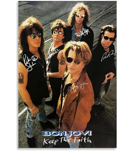 TNERPAR Bon Jovi Zwart Wit Poster Decoratief Schilderij
