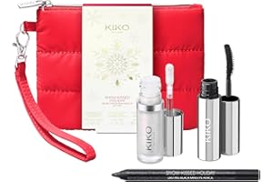 KIKO Milano Snow-Kissed Holiday Secret Santa Mini Make Up Gift Set, Coffret Cadeau Maquillage: Mascara À Effet Volumateur, Crayon Yeux Et Enlumineur Liquide Au Format Mini